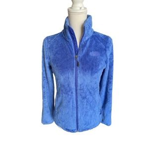The North Face Womens Sherpa Fleece Full Zip Jacket Long Sleeve Size XS Blue